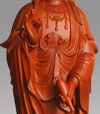 【珍贵红杉木高48厘米木雕佛像木雕工艺品滴水观音佛像木雕摆件】价格,厂家,图片,木质、竹质工艺品,泉州腾晟木雕工艺品-