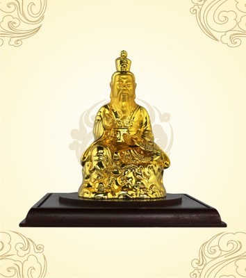太上老君绒沙金佛像 传统风水与精湛工艺的完美融合